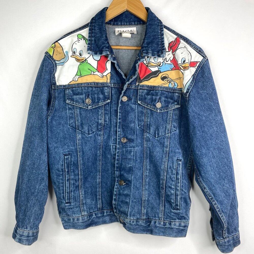 Vintage Handmade Ducktales Denim Jacket Small OOAK